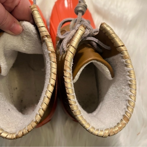 Jack Rogers Chloe Classic Rain Boot Tan Coral - Picture 6 of 10